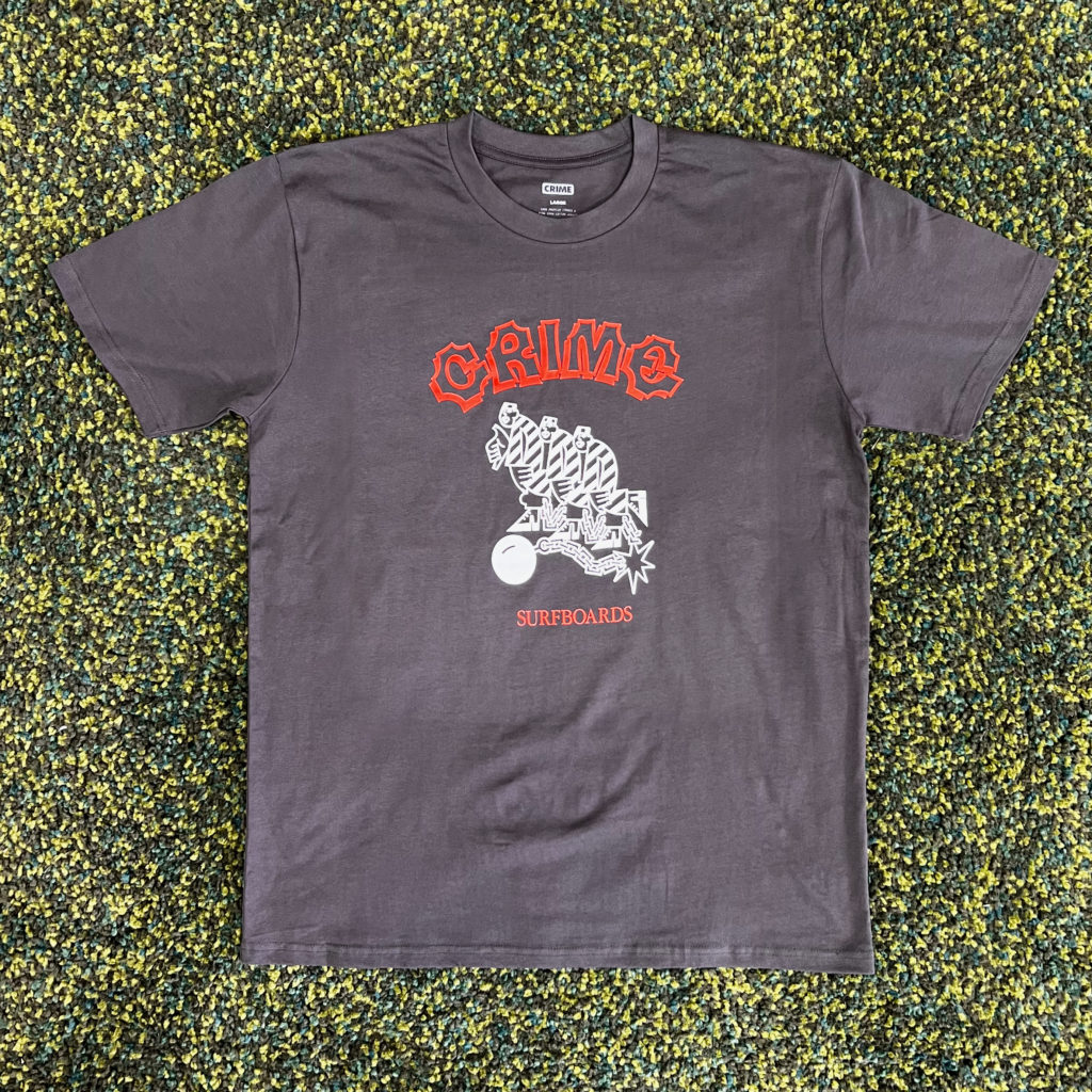 Surf Crime Jailbird T-Shirt in Coal