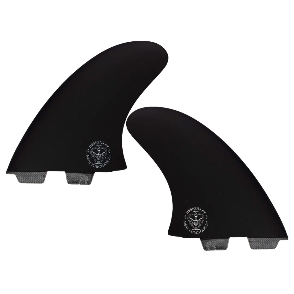 Flying Diamonds Apex Twin Fin Set in Black FCS