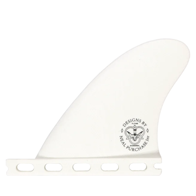 Neal Purchase Jr. Twin Stabilizer Fin in White ( Futures ) by Flying Diamonds of CA