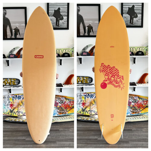 Surf Crime CA Twin Model 7'6' Tangerine Cream